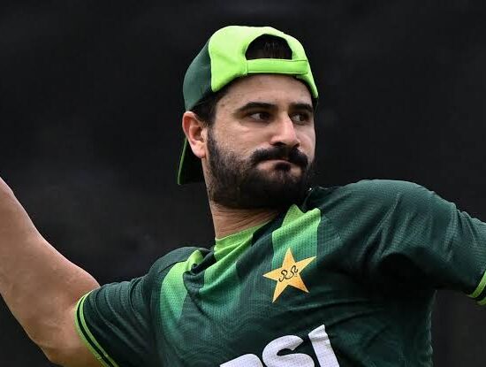 Sahibzada Farhan batting for Pakistan in T20I cricket